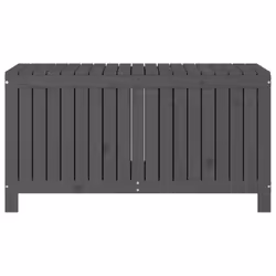 vidaXL Garden Storage Box Outdoor Storage Box Tool Shed Patio Solid Wood Pine - grey pine, 121 x 55 x 64 cm - Additional view 5