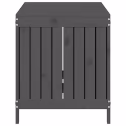 vidaXL Garden Storage Box Outdoor Storage Box Tool Shed Patio Solid Wood Pine - grey pine, 121 x 55 x 64 cm - Additional view 6