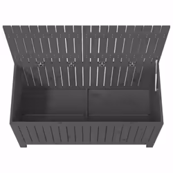 vidaXL Garden Storage Box Outdoor Storage Box Tool Shed Patio Solid Wood Pine - grey pine, 121 x 55 x 64 cm - Additional view 7