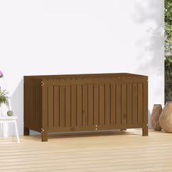 vidaXL Garden Storage Box Outdoor Storage Box Tool Shed Patio Solid Wood Pine - honey brown pine, 121 x 55 x 64 cm - Additional view 2
