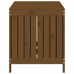 vidaXL Garden Storage Box Outdoor Storage Box Tool Shed Patio Solid Wood Pine - honey brown pine, 121 x 55 x 64 cm - Additional view 6