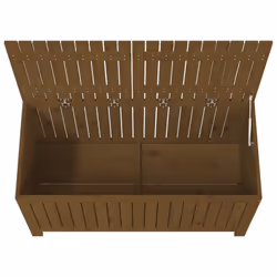 vidaXL Garden Storage Box Outdoor Storage Box Tool Shed Patio Solid Wood Pine - honey brown pine, 121 x 55 x 64 cm - Additional view 7