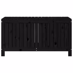 vidaXL Garden Storage Box Outdoor Storage Box Tool Shed Patio Solid Wood Pine - black pine, 121 x 55 x 64 cm - Additional view 5