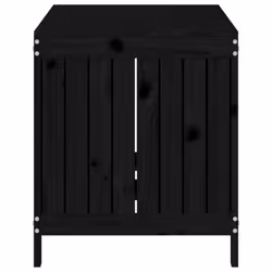 vidaXL Garden Storage Box Outdoor Storage Box Tool Shed Patio Solid Wood Pine - black pine, 121 x 55 x 64 cm - Additional view 6