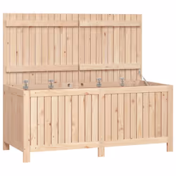 vidaXL Garden Storage Box Outdoor Storage Box Tool Shed Patio Solid Wood Pine - natural pine, 147 x 68 x 64 cm