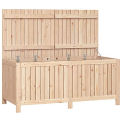 vidaXL Garden Storage Box Outdoor Storage Box Tool Shed Patio Solid Wood Pine - natural pine, 147 x 68 x 64 cm