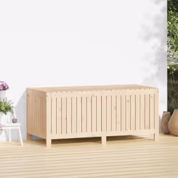 vidaXL Garden Storage Box Outdoor Storage Box Tool Shed Patio Solid Wood Pine - natural pine, 147 x 68 x 64 cm