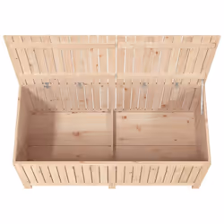 vidaXL Garden Storage Box Outdoor Storage Box Tool Shed Patio Solid Wood Pine - natural pine, 147 x 68 x 64 cm - Additional view 7