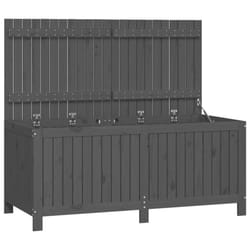 vidaXL Garden Storage Box Outdoor Storage Box Tool Shed Patio Solid Wood Pine - grey pine, 147 x 68 x 64 cm