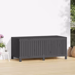 vidaXL Garden Storage Box Outdoor Storage Box Tool Shed Patio Solid Wood Pine - grey pine, 147 x 68 x 64 cm