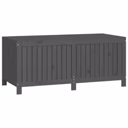 vidaXL Garden Storage Box Outdoor Storage Box Tool Shed Patio Solid Wood Pine - grey pine, 147 x 68 x 64 cm - Additional view 4