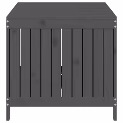 vidaXL Garden Storage Box Outdoor Storage Box Tool Shed Patio Solid Wood Pine - grey pine, 147 x 68 x 64 cm - Additional view 6