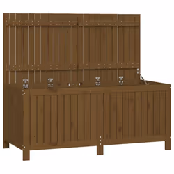 vidaXL Garden Storage Box Outdoor Storage Box Tool Shed Patio Solid Wood Pine - honey brown pine, 147 x 68 x 64 cm