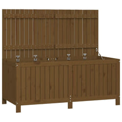 vidaXL Garden Storage Box Outdoor Storage Box Tool Shed Patio Solid Wood Pine - honey brown pine, 147 x 68 x 64 cm