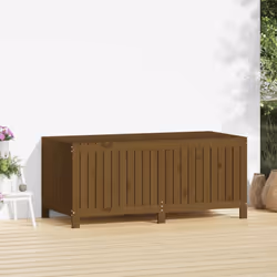 vidaXL Garden Storage Box Outdoor Storage Box Tool Shed Patio Solid Wood Pine - honey brown pine, 147 x 68 x 64 cm