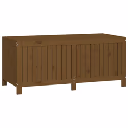 vidaXL Garden Storage Box Outdoor Storage Box Tool Shed Patio Solid Wood Pine - honey brown pine, 147 x 68 x 64 cm - Additional view 4