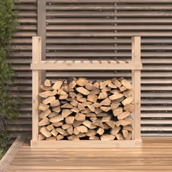 vidaXL Solid Wood Pine Firewood Rack Log Store Wood Shed Holder Multi Colours - brown
