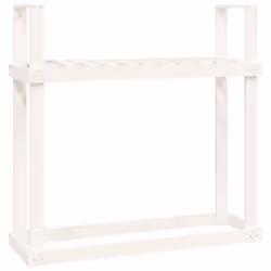 vidaXL Solid Wood Pine Firewood Rack Log Store Wood Shed Holder Multi Colours - white