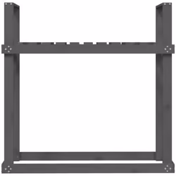 vidaXL Solid Wood Pine Firewood Rack Log Store Wood Shed Holder Multi Colours - grey - Additional view 4