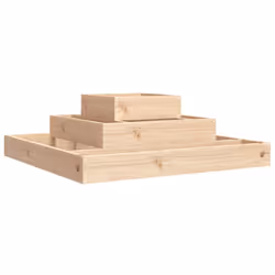 vidaXL Solid Wood Pine Planter Raised Bed Multi Colours 110x110x27/80x80x27 cm - brown, 80 x 80 x 27 cm