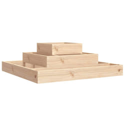 vidaXL Solid Wood Pine Planter Raised Bed Multi Colours 110x110x27/80x80x27 cm - brown, 80 x 80 x 27 cm