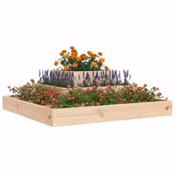 vidaXL Solid Wood Pine Planter Raised Bed Multi Colours 110x110x27/80x80x27 cm - brown, 80 x 80 x 27 cm