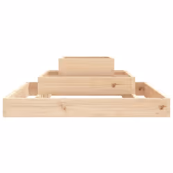 vidaXL Solid Wood Pine Planter Raised Bed Multi Colours 110x110x27/80x80x27 cm - brown, 80 x 80 x 27 cm - Additional view 4