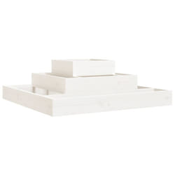 vidaXL Solid Wood Pine Planter Raised Bed Multi Colours 110x110x27/80x80x27 cm - white, 80 x 80 x 27 cm