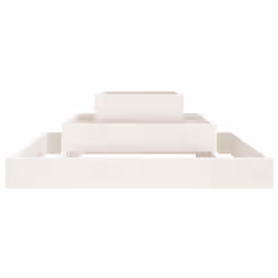 vidaXL Solid Wood Pine Planter Raised Bed Multi Colours 110x110x27/80x80x27 cm - white, 80 x 80 x 27 cm - Additional view 4