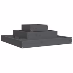 vidaXL Solid Wood Pine Planter Raised Bed Multi Colours 110x110x27/80x80x27 cm - grey, 80 x 80 x 27 cm