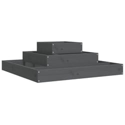 vidaXL Solid Wood Pine Planter Raised Bed Multi Colours 110x110x27/80x80x27 cm - grey, 80 x 80 x 27 cm
