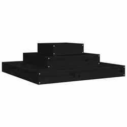 vidaXL Solid Wood Pine Planter Raised Bed Multi Colours 110x110x27/80x80x27 cm - black, 80 x 80 x 27 cm
