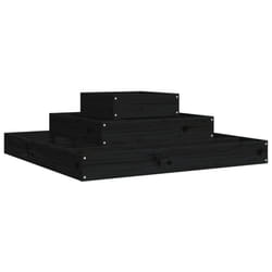 vidaXL Solid Wood Pine Planter Raised Bed Multi Colours 110x110x27/80x80x27 cm - black, 80 x 80 x 27 cm