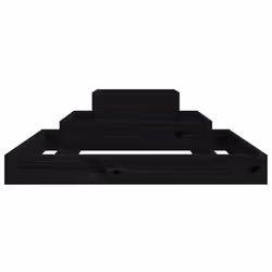 vidaXL Solid Wood Pine Planter Raised Bed Multi Colours 110x110x27/80x80x27 cm - black, 80 x 80 x 27 cm - Additional view 4