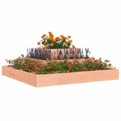 vidaXL Solid Wood Pine Planter Raised Bed Multi Colours 110x110x27/80x80x27 cm - natural douglas, 80 x 80 x 27 cm