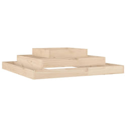 vidaXL Solid Wood Pine Planter Raised Bed Multi Colours 110x110x27/80x80x27 cm - brown, 110 x 110 x 27 cm