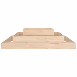 vidaXL Solid Wood Pine Planter Raised Bed Multi Colours 110x110x27/80x80x27 cm - brown, 110 x 110 x 27 cm - Additional view 4
