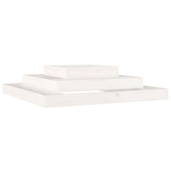 vidaXL Solid Wood Pine Planter Raised Bed Multi Colours 110x110x27/80x80x27 cm - white, 110 x 110 x 27 cm