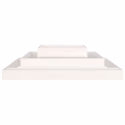 vidaXL Solid Wood Pine Planter Raised Bed Multi Colours 110x110x27/80x80x27 cm - white, 110 x 110 x 27 cm - Additional view 4