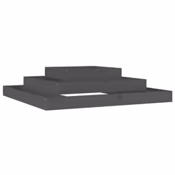 vidaXL Solid Wood Pine Planter Raised Bed Multi Colours 110x110x27/80x80x27 cm - grey, 110 x 110 x 27 cm