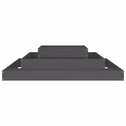 vidaXL Solid Wood Pine Planter Raised Bed Multi Colours 110x110x27/80x80x27 cm - grey, 110 x 110 x 27 cm - Additional view 4