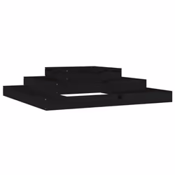 vidaXL Solid Wood Pine Planter Raised Bed Multi Colours 110x110x27/80x80x27 cm - black, 110 x 110 x 27 cm