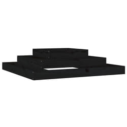 vidaXL Solid Wood Pine Planter Raised Bed Multi Colours 110x110x27/80x80x27 cm - black, 110 x 110 x 27 cm