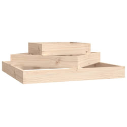 vidaXL Solid Wood Pine Planter Raised Bed Multi Colours 112x112x27/83x83x27 cm - brown, 83 x 83 x 27 cm