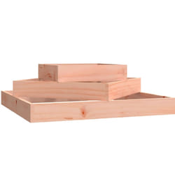 vidaXL Planter 83x83x27 cm Solid Wood Douglas Raised Bed Flower Plant Pot