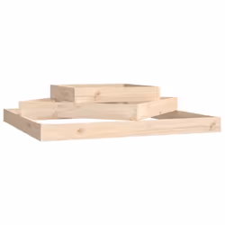vidaXL Solid Wood Pine Planter Raised Bed Multi Colours 112x112x27/83x83x27 cm - brown, 112 x 112 x 27 cm