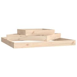 vidaXL Solid Wood Pine Planter Raised Bed Multi Colours 112x112x27/83x83x27 cm - brown, 112 x 112 x 27 cm