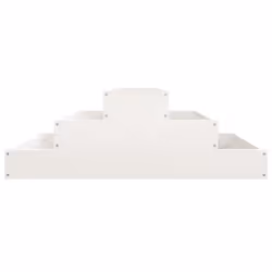vidaXL Solid Wood Pine Planter Raised Bed Planter Flower Box Wooden Plant Pot - white, 80 x 80 x 27 cm - Additional view 4
