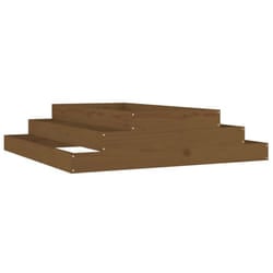vidaXL Solid Wood Pine Planter Raised Bed Planter Flower Box Wooden Plant Pot - honey brown pine