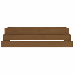 vidaXL Solid Wood Pine Planter Raised Bed Planter Flower Box Wooden Plant Pot - honey brown pine - Additional view 4